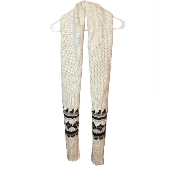 Ann Taylor Loft Wool/Mohair blend Scarf with Aztec design Boho Contempor… - Picture 1 of 5